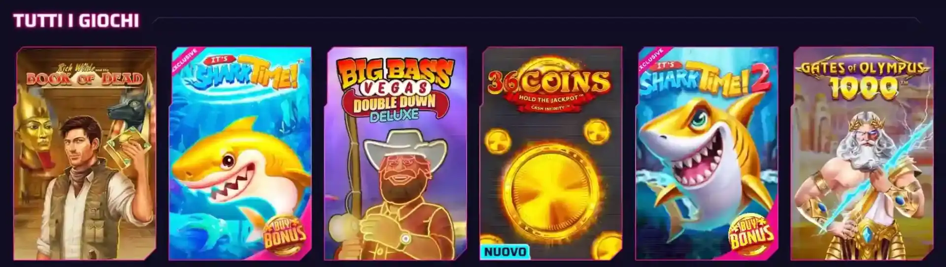 Catalogo completo 2100+ slot e giochi live Roby Casino - NetEnt, Pragmatic, Evolution