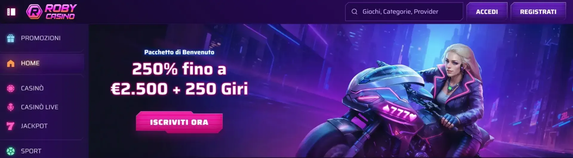 Bonus benvenuto Roby Casino 500€ + 200 free spins - wager x35 e slot RTP alto